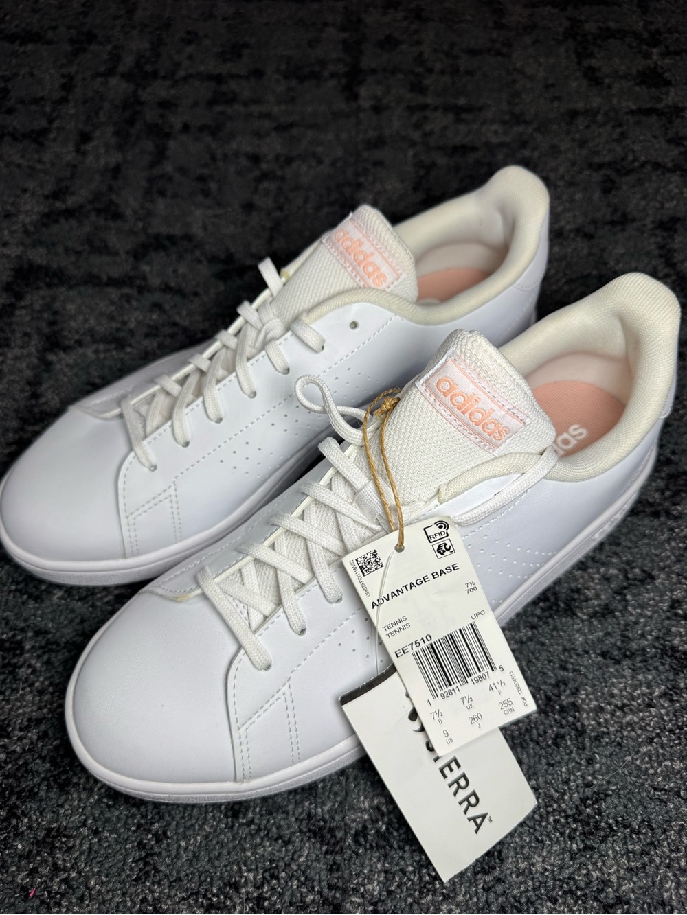 adidas Womens Advantage Sneakers Shoes Casual - White Size 9